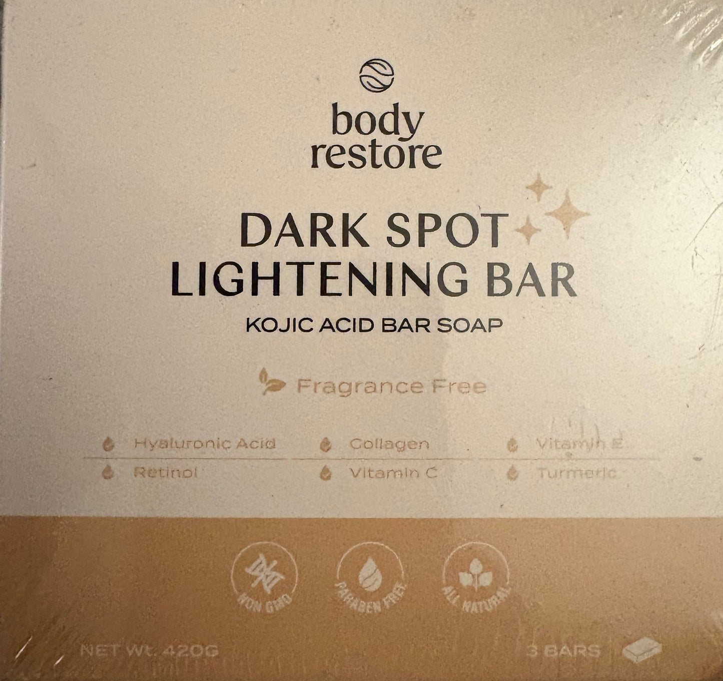 Box of Body Restore Dark Spot Lightening Bar Soap
