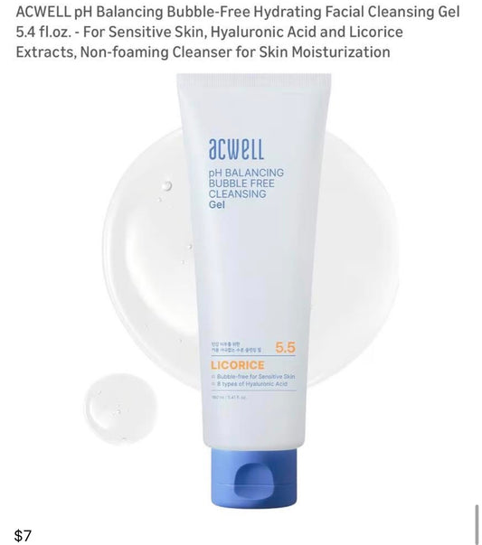 Acwell pH Balancing Bubble-Free Hydrating Facial Cleansing Gel