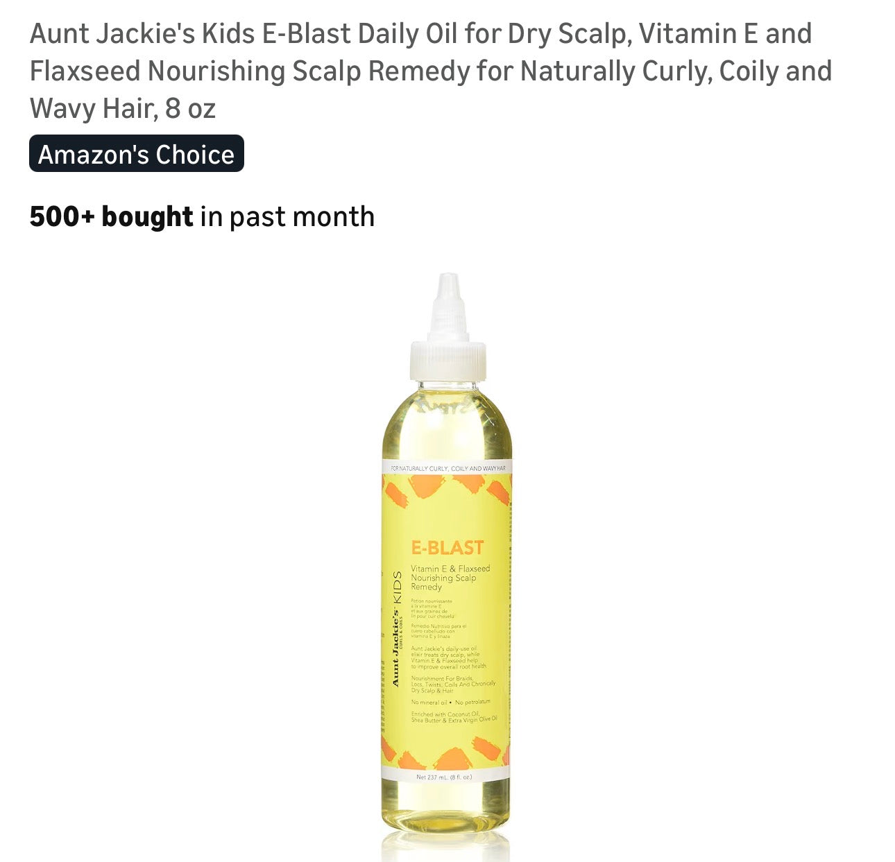 Aunt Jackie's Kids E-Blast Daily Oil