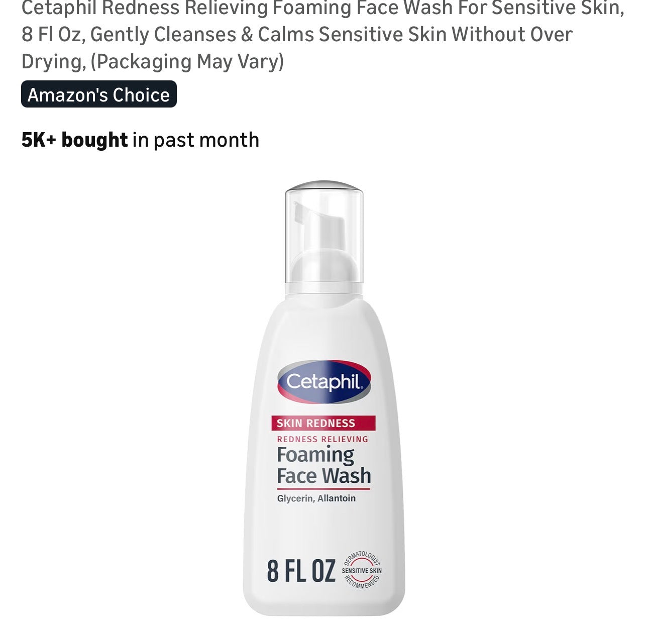Cetaphil Skin Redness Relieving Foaming Face Wash