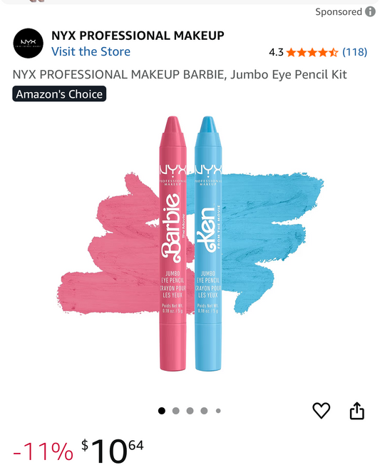 NYX Professional Makeup Barbie Jumbo Eye Pencil