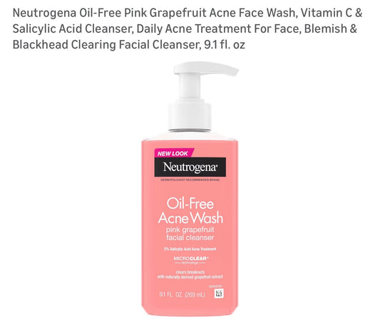 Neutrogena Oil-Free Pink Grapefruit Acne Face Wash