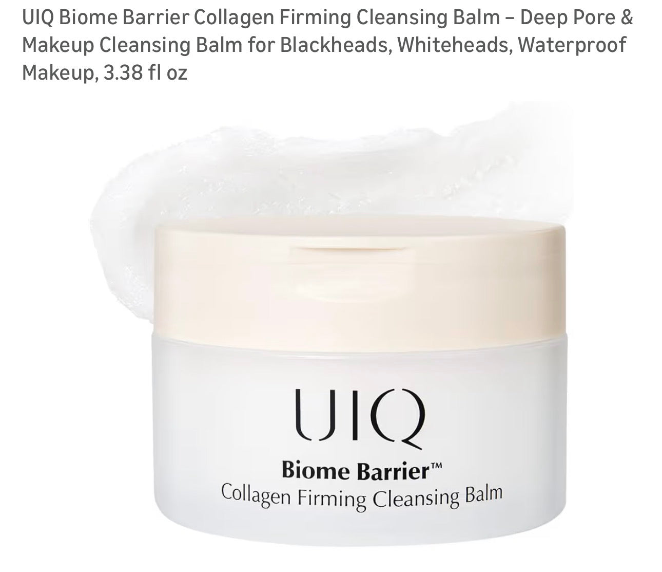 UIQ Biome Barrier Collagen Firming Cleansing Balm
