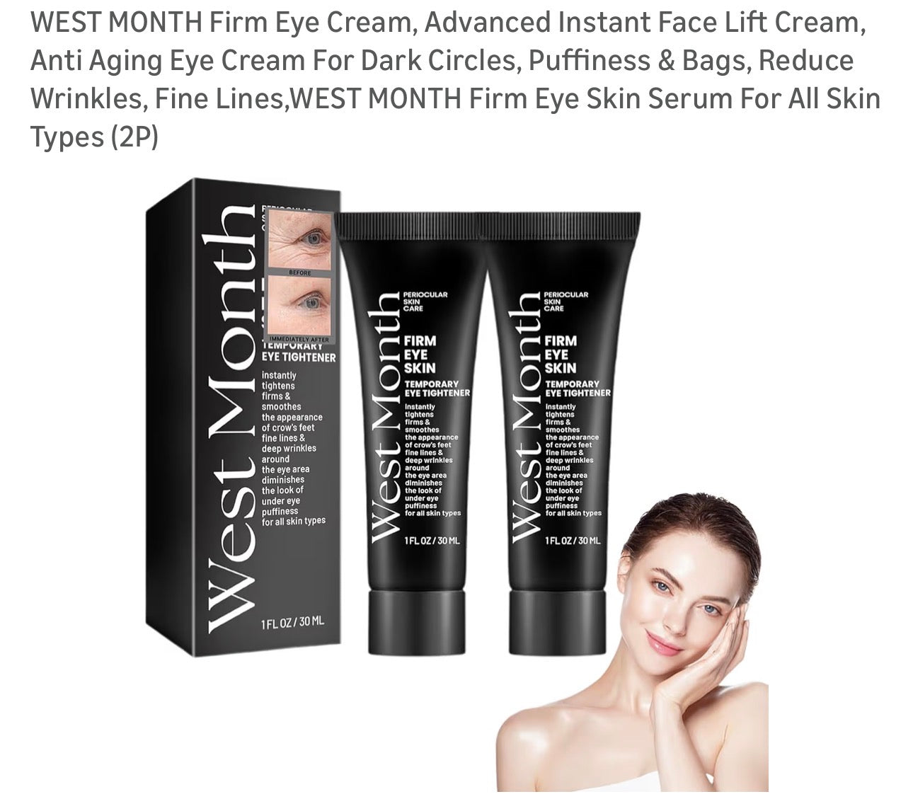 West Month eye cream and serum